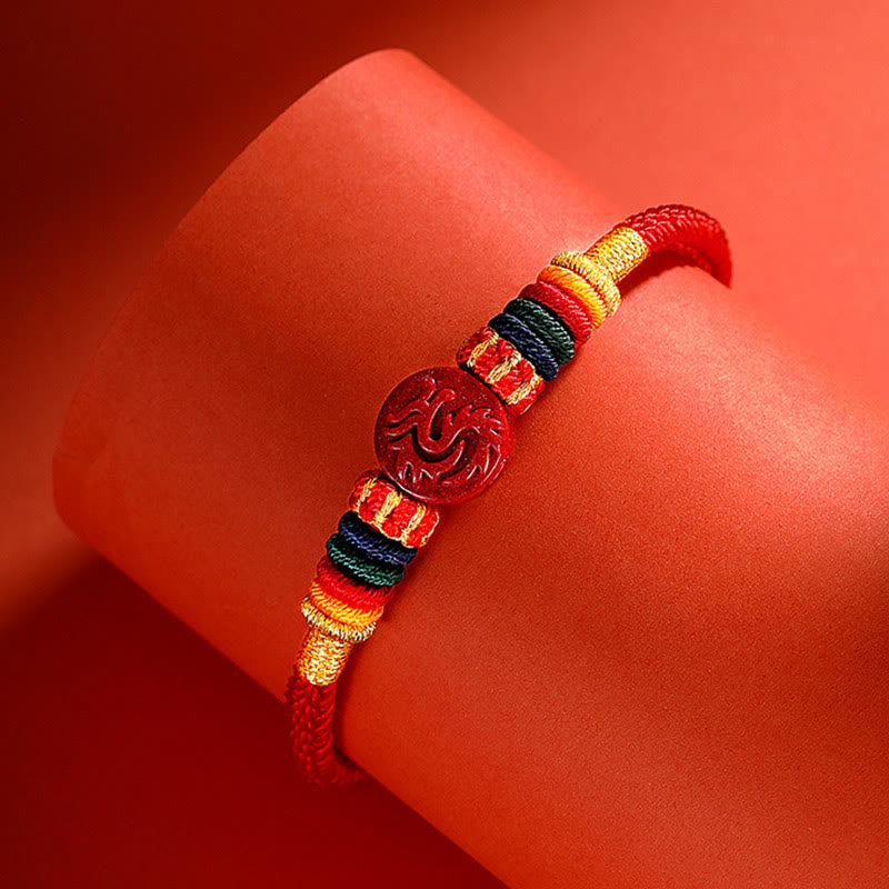 Dragon Cinnabar Bracelet 16cm | Chinese Zodiac Protection