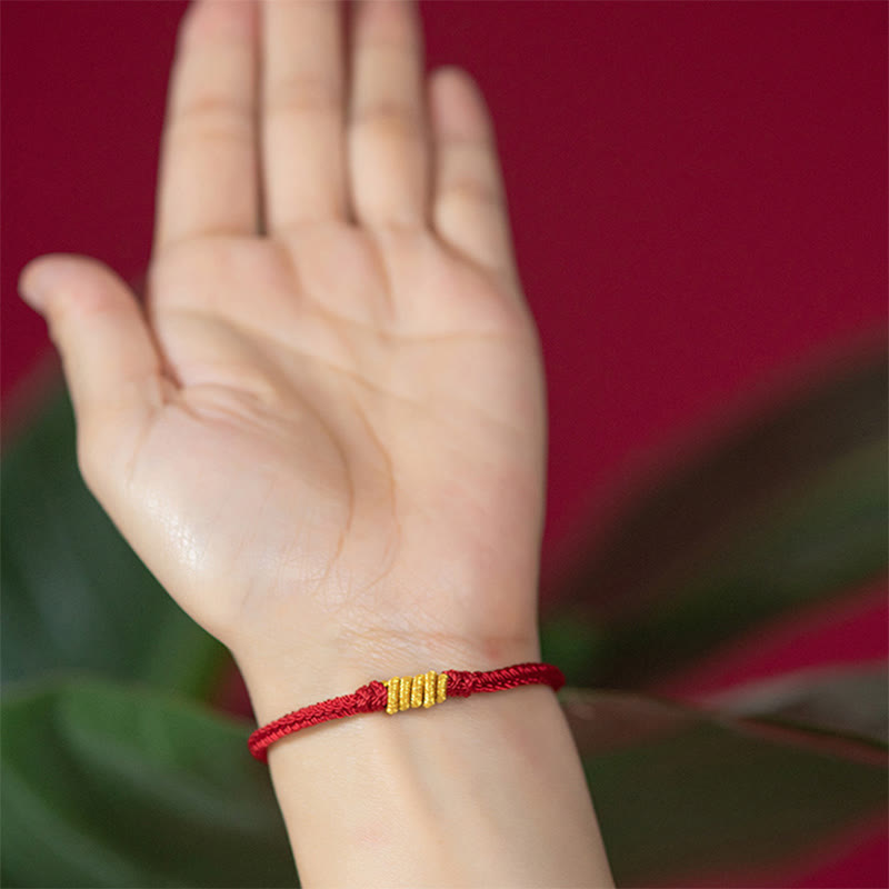 Red String Protection Bracelet with King Kong Knot for Luck