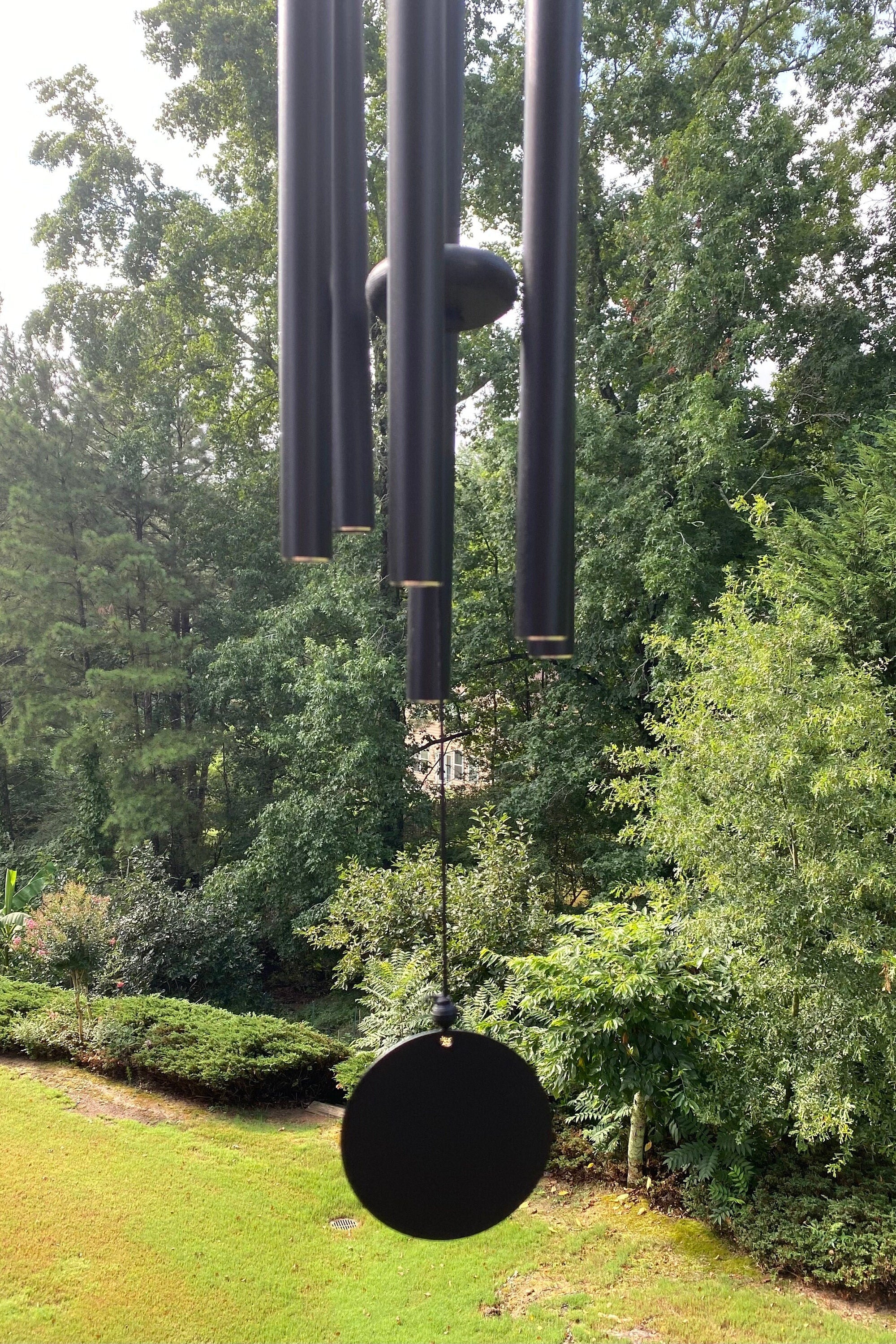 Black wind chime with tubular bells for 38 Deep Tone Black Memorial Wind Chimes