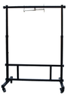 Mobile metal stand on wheels with horizontal mounting bar for 38 Inch Gong Display