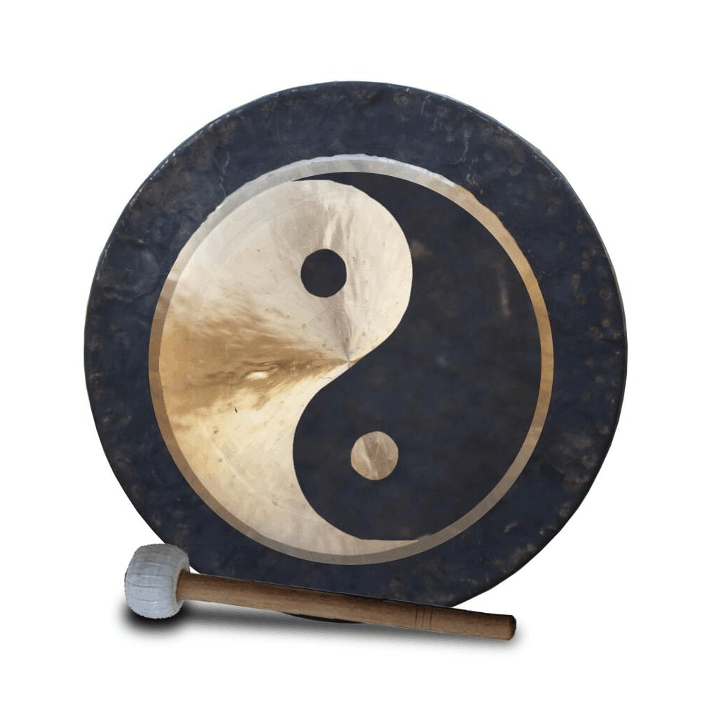 Traditional Yin-Yang Gong with Mallet for Meditation in 38 Inch Size