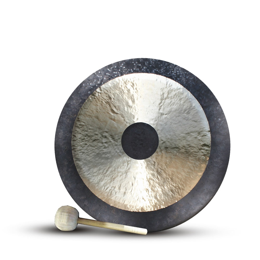 Traditional Chinese gong with striking mallet for sound healing, 38 Inch size