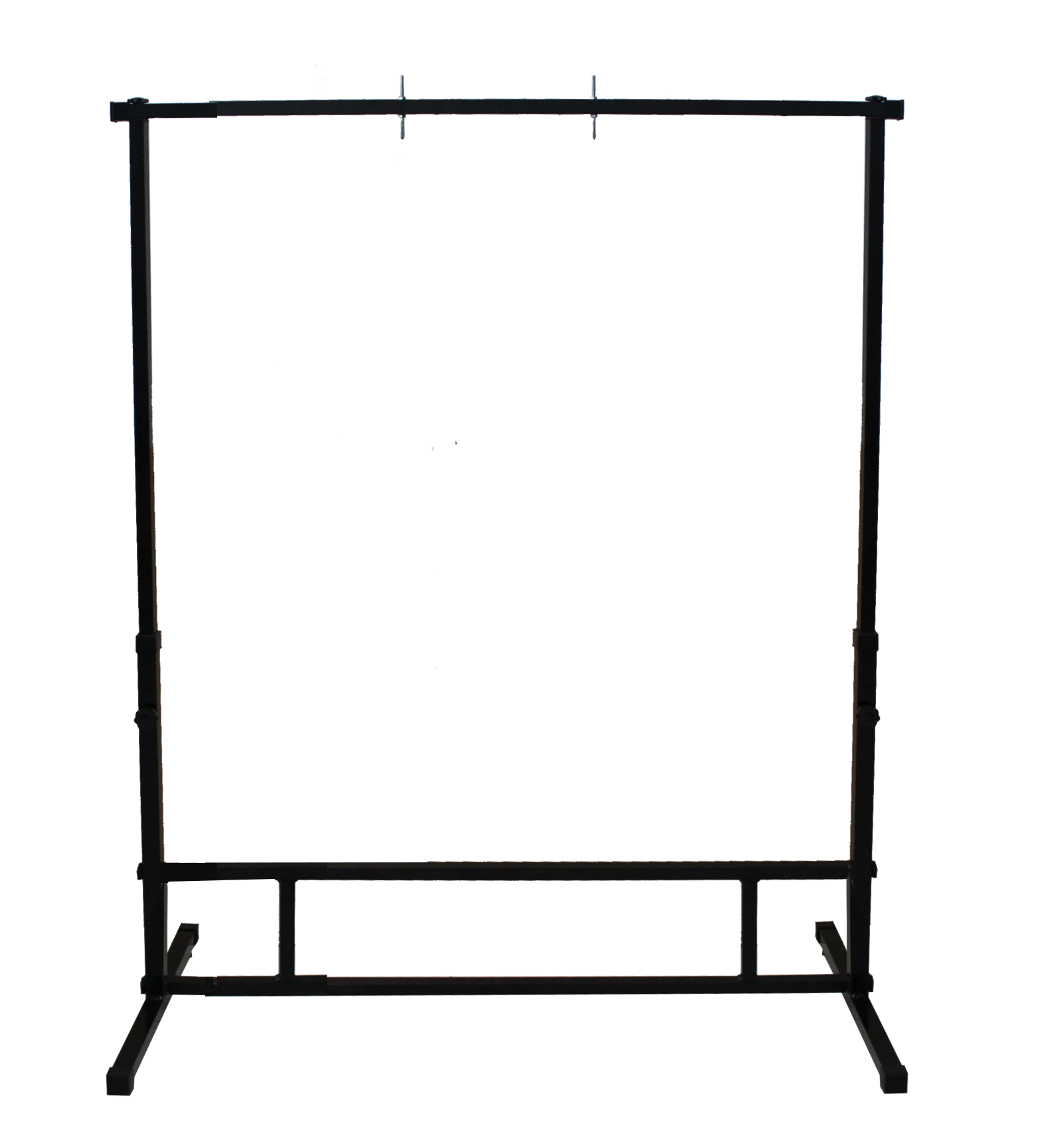 Simple black metal frame stand with horizontal support bar for 38 Inch Gong Stand