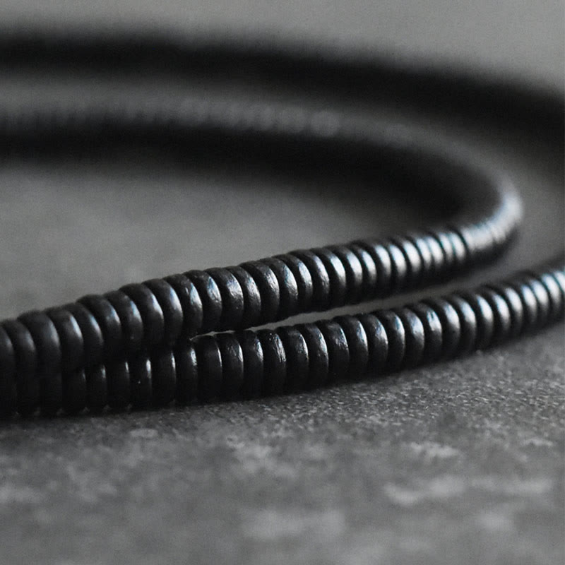 Ebony Wood Copper Multilayered Bracelet for Balance and Calm