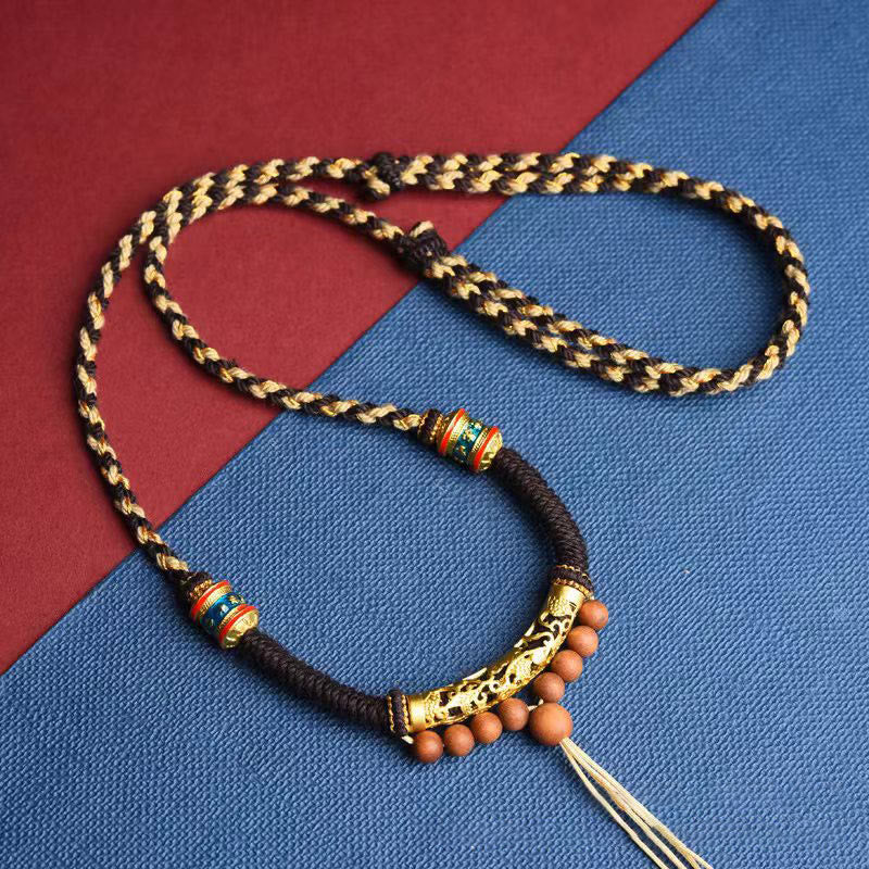 Unisex Om Mani Padme Hum Necklace 78cm Tibetan Prayer String