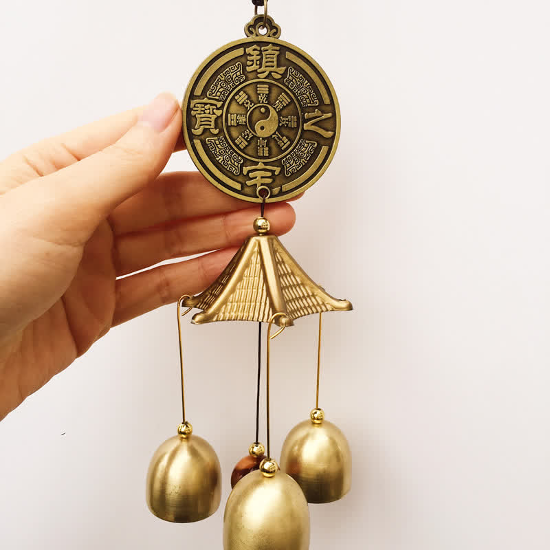 Blessing Elephant Bagua Copper Chime Bell for Home Balance