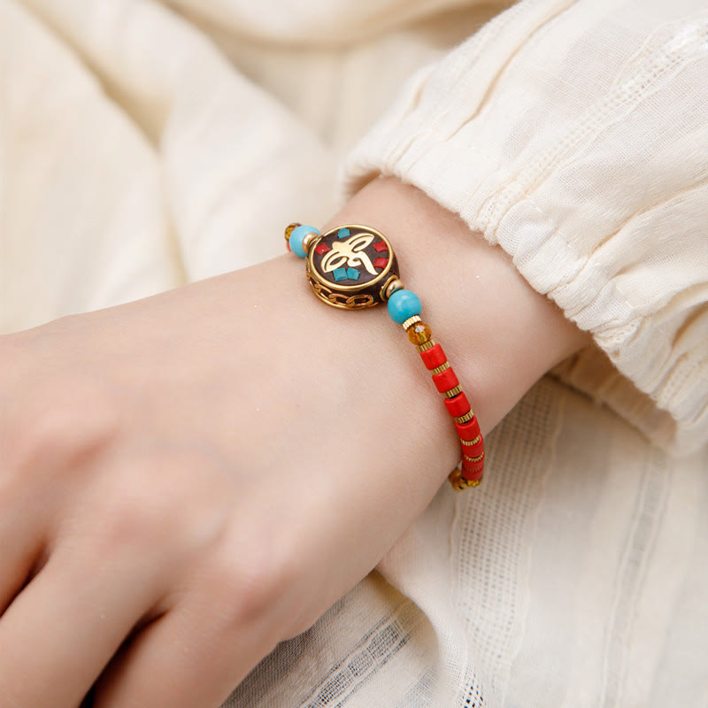 Turquoise Om Mani Padme Hum Protection Bracelet