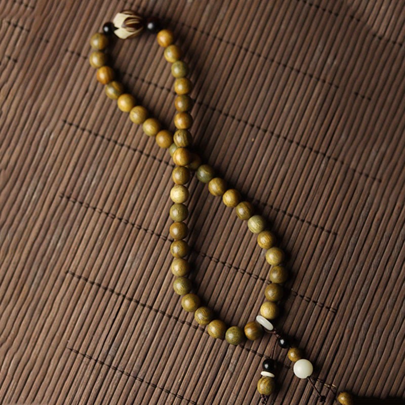 Green Sandalwood Lotus Soothing Double Wrap Bracelet