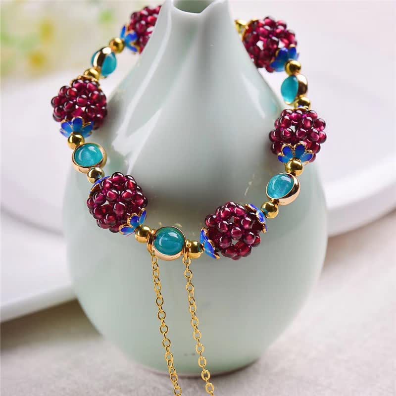 3mm Garnet & Amethyst Calm Bracelet for Women’s Healing