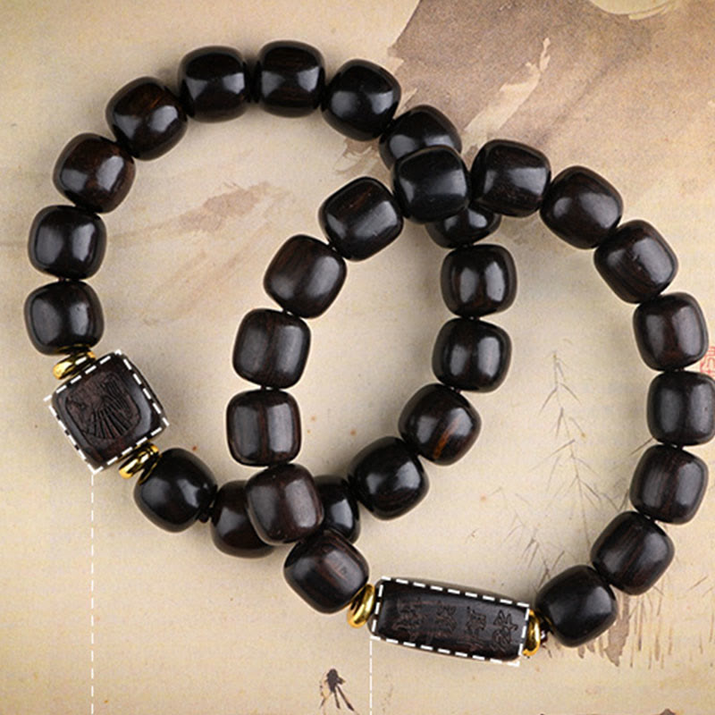 12mm Ebony Wood Lucky Balance Spiritual Bracelet