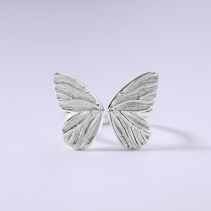925 Sterling Silver Butterfly Love Freedom Spiritual Ring