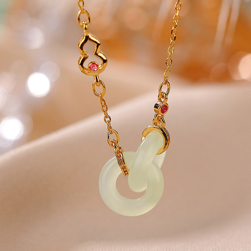 Unisex 12mm Jade Necklace with Silver Chain for Prosperity