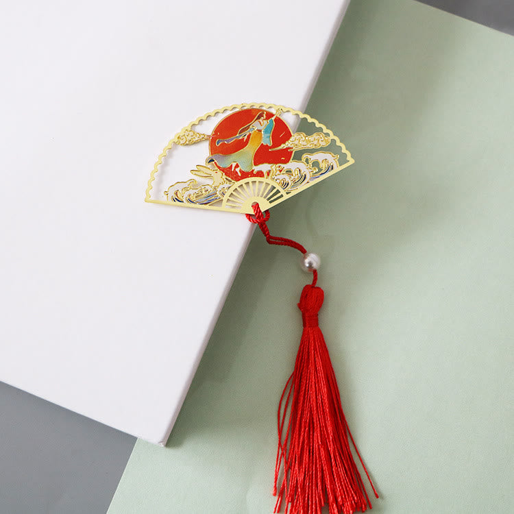 Traditional Lotus Symbol Brass Bookmark | New Beginnings