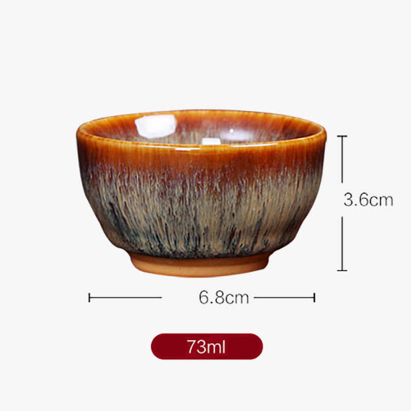 Ceramic 12 Chinese Zodiac Teacup 73ml for Tea Ritual