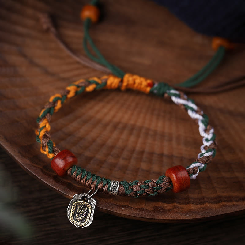 Tibetan Silver Camel Bone Protection Bracelet 6mm