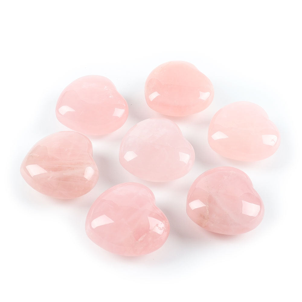 3cm Rose Quartz Heart-Shaped Palm Stone for Healing