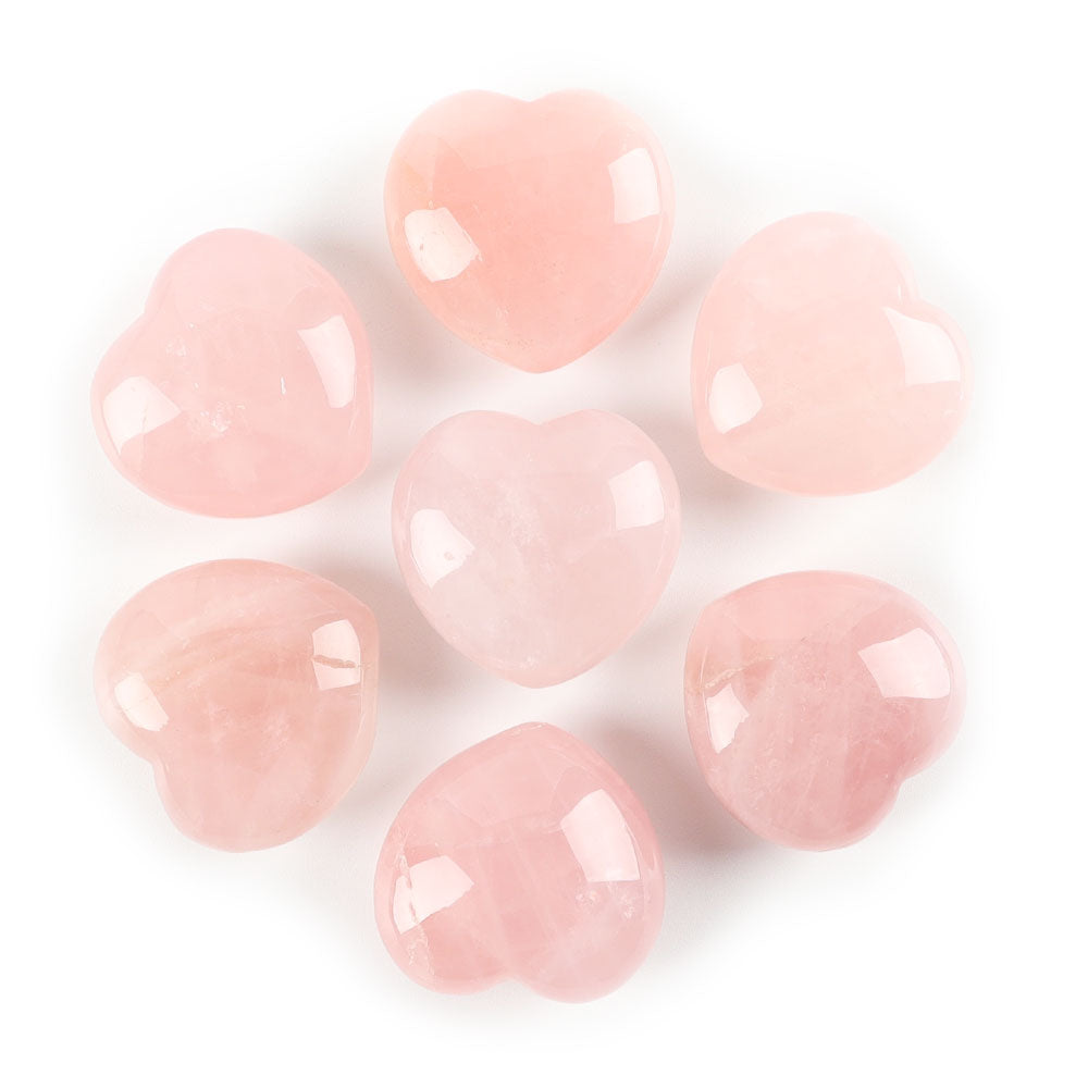 3cm Rose Quartz Heart-Shaped Palm Stone for Healing