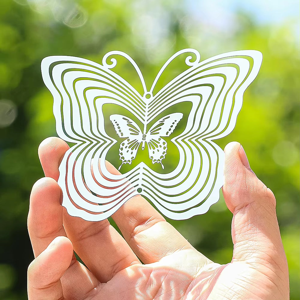 Aoedelyart Girandola A Vento 3D Farfalla 30,5 Cm In Acciaio Inox - Decorazione Cinetico Da Giardino, Regalo Per Donne