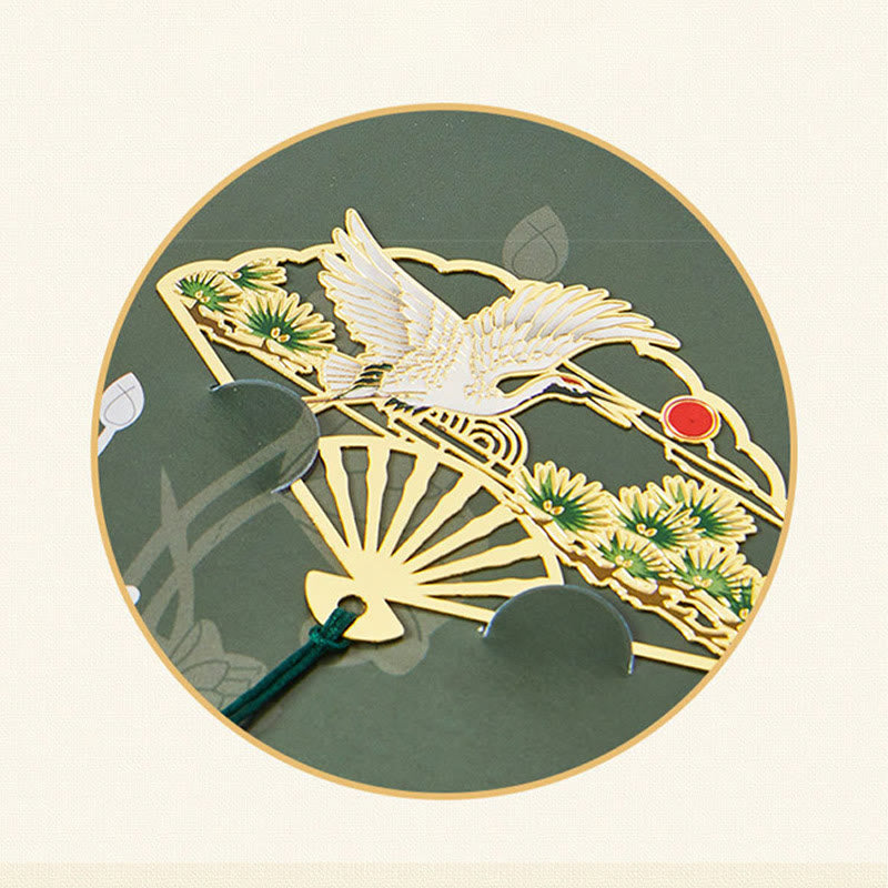 Traditional Lotus Symbol Brass Bookmark | New Beginnings