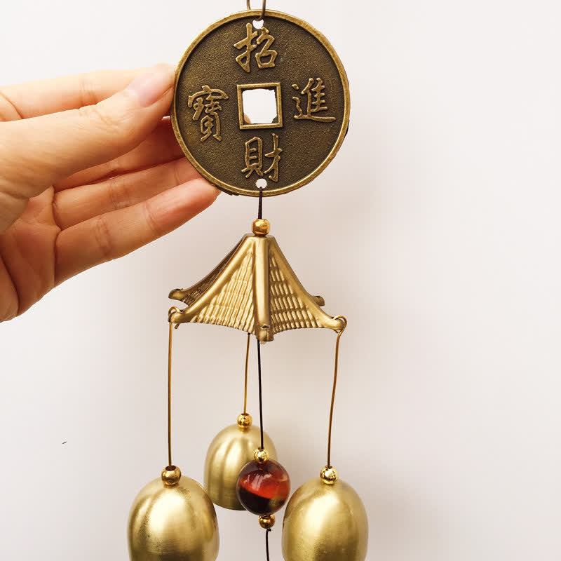 Blessing Elephant Bagua Copper Chime Bell for Home Balance