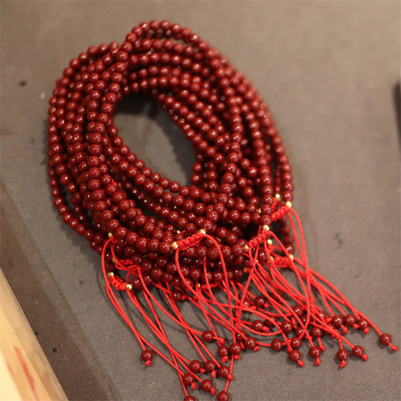 Cinnabar Red String Blessing Bracelet Anklet for Protection