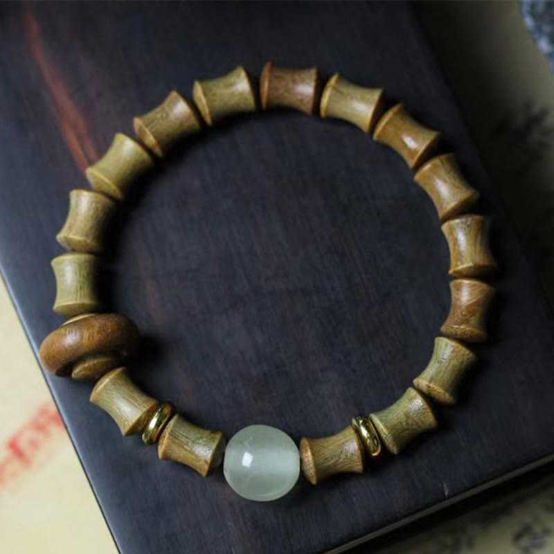 8mm Ebony Wood Peace Bracelet for Meditation & Balance