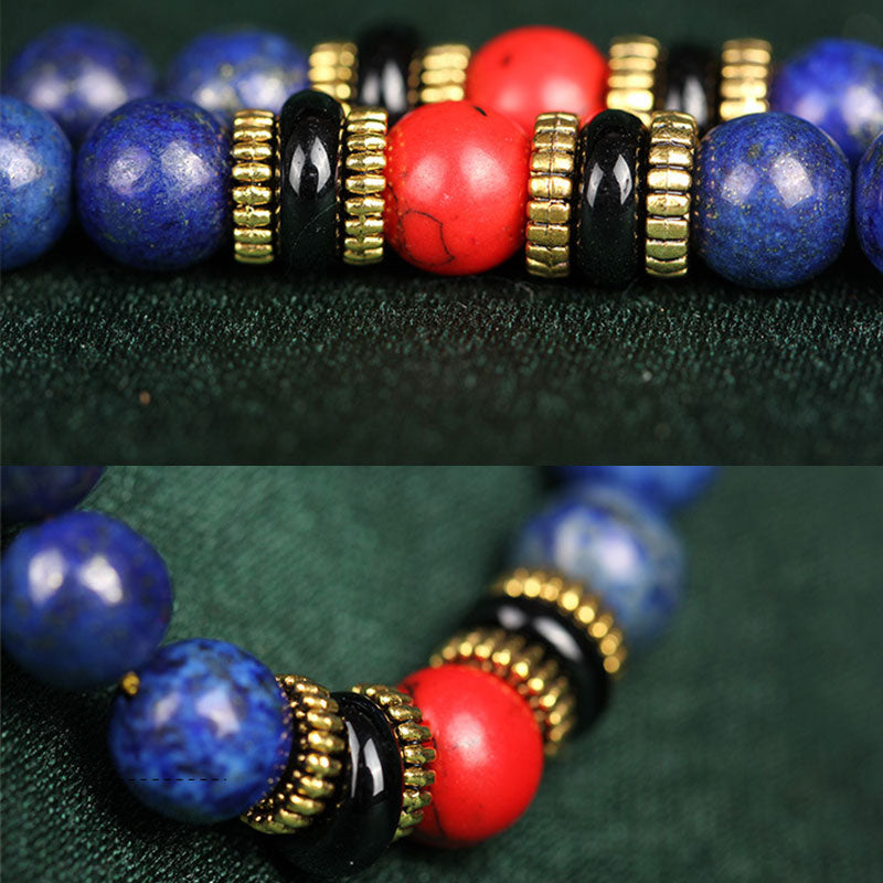 108 Beads Lapis Lazuli Positive Tibetan Mala Bracelet
