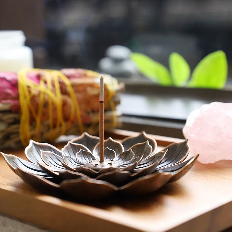 Creative Six-hole Lotus Incense Burner | Ceramic Alloy Design