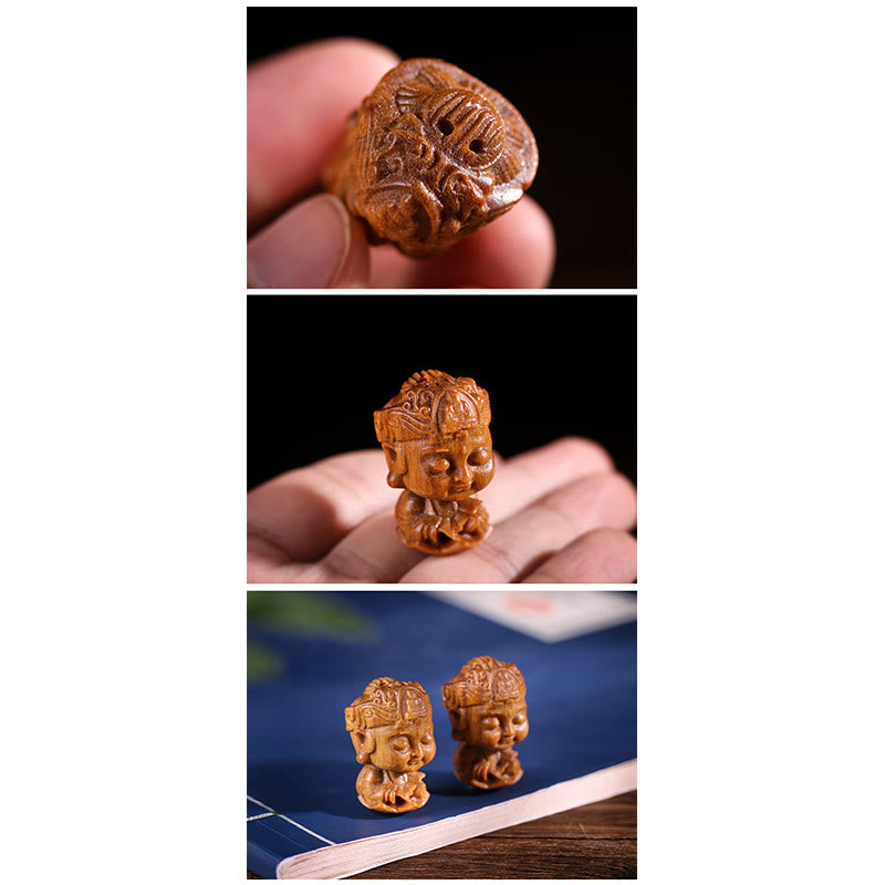 Green Sandalwood Chinese Zodiac Buddha Decoration