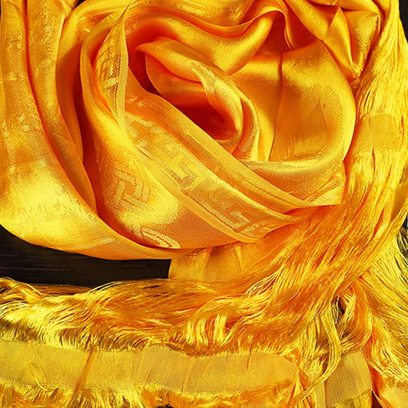 Silk Tibetan Khata Scarf 5 Colors for Zen Decor