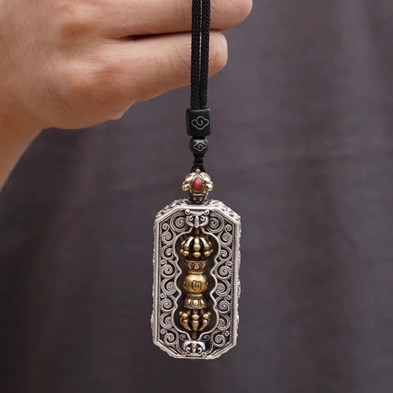 Om Mani Padme Hum Necklace | Dorje Vajra Lotus Pendant