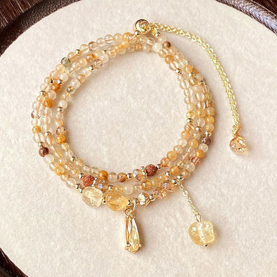 3mm Citrine Multi Layer Pleasure Bracelet