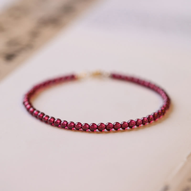 3mm Garnet Protection Bracelet for Courage