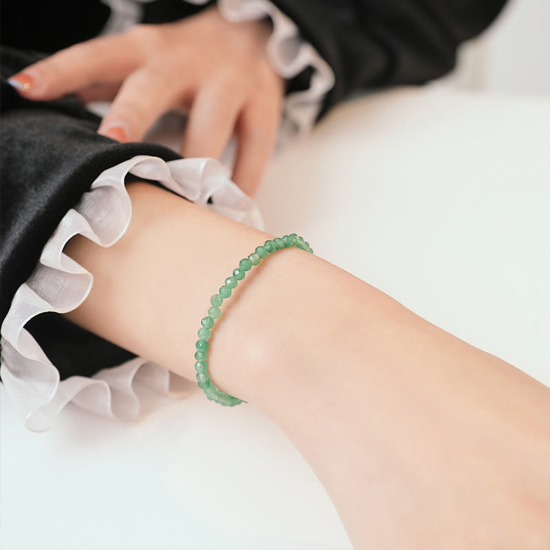 3mm Green Aventurine Ultra-Thin Beads Bracelet