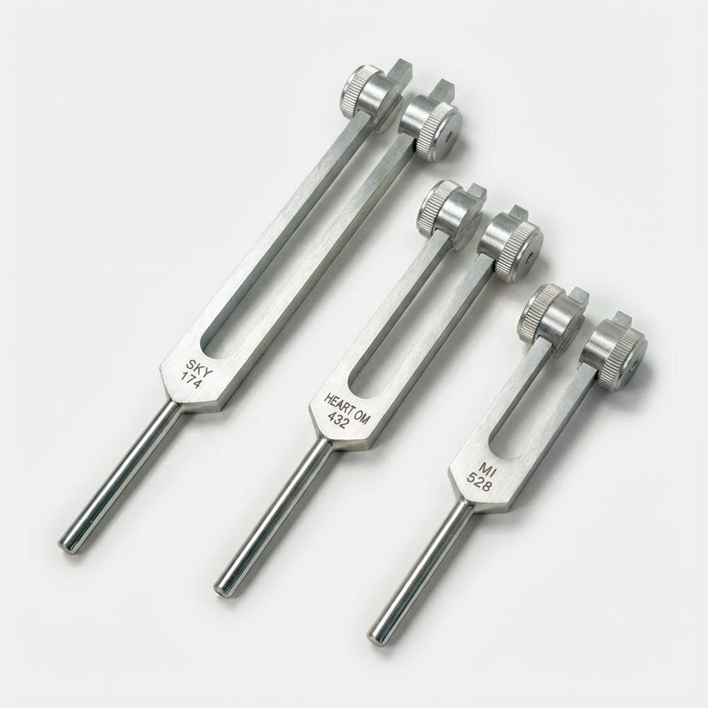 3pc Tuning Fork Set: 174, 432, 528 Hz for Sound Healing