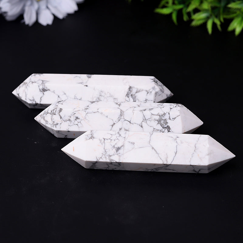 4.0 inch Howlite Double Terminated Crystal Healing Tower