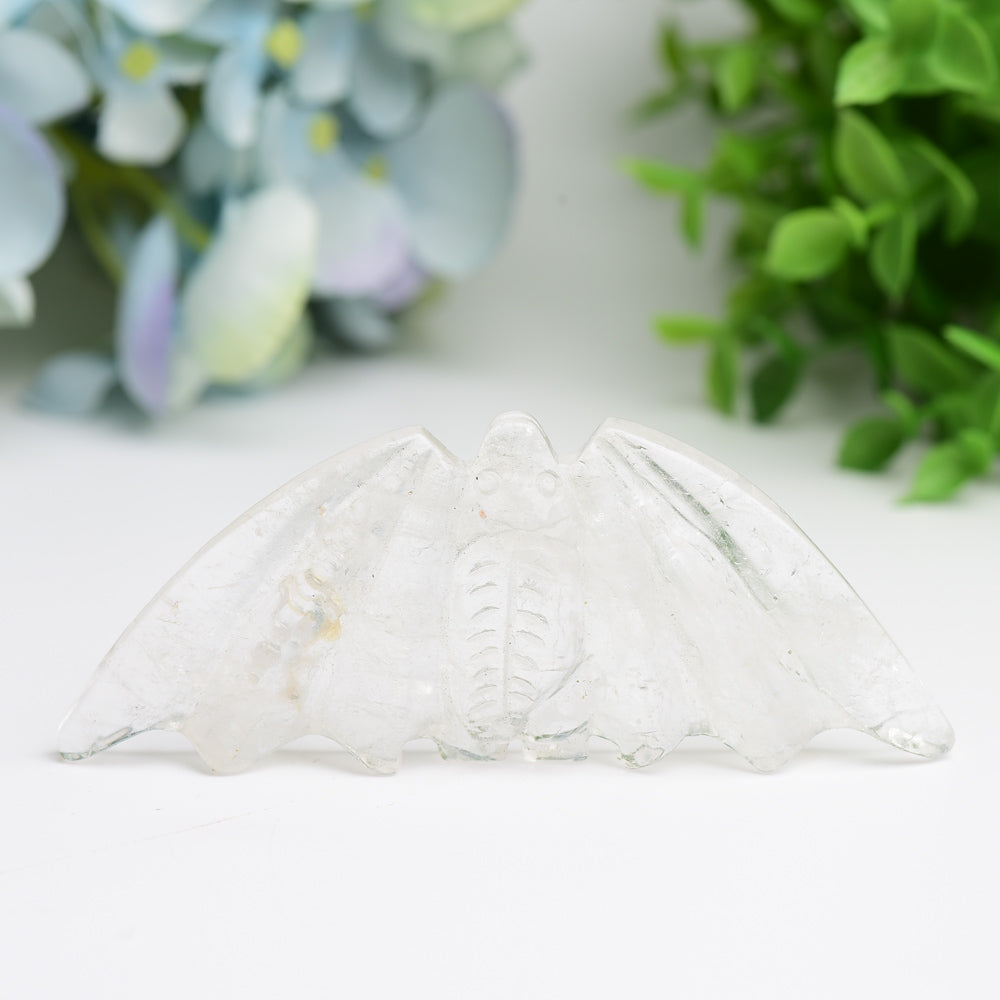 4.1 inch Mixed Crystal Bat Carving for Healing & Decor
