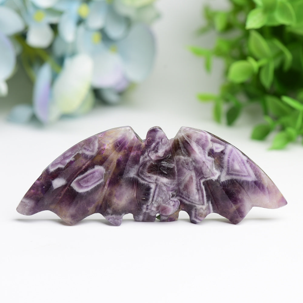 4.1 inch Mixed Crystal Bat Carving for Healing & Decor
