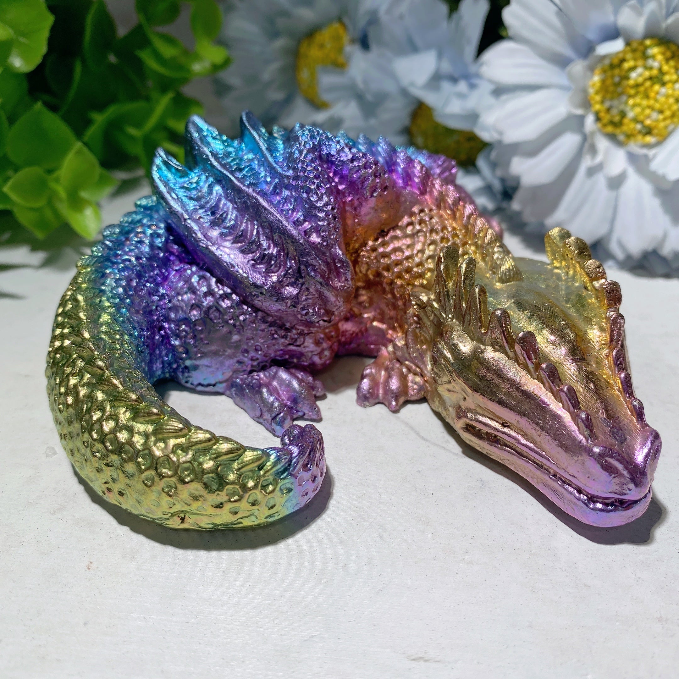 4.2 Inch Bismuth Dragon Crystal Carving for Healing