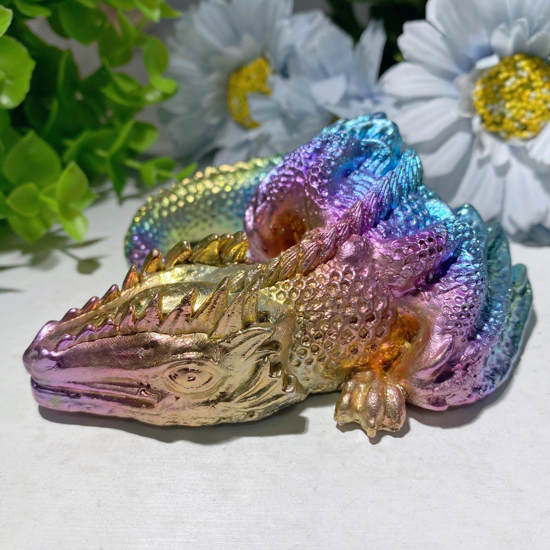 4.2 Inch Bismuth Dragon Crystal Carving for Healing