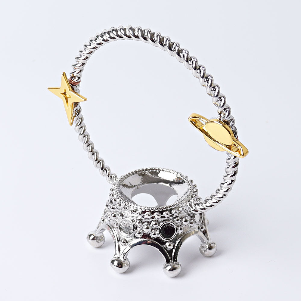 4.3 inch Metal Crown Crystal Display Stand