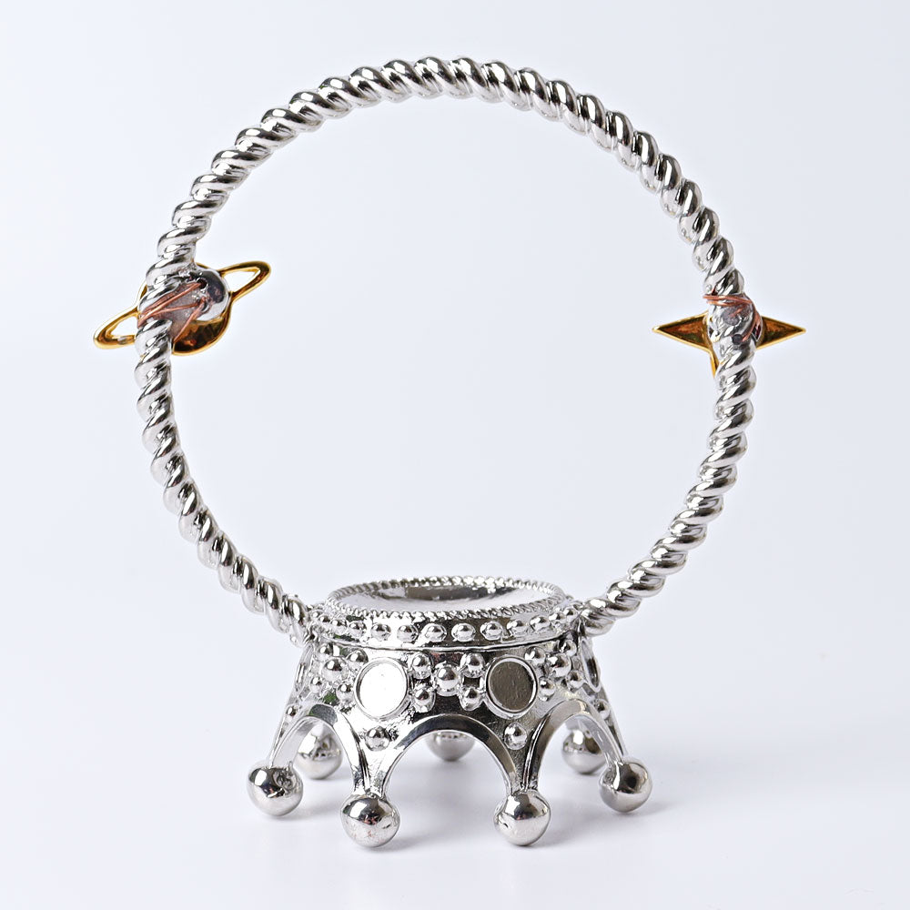4.3 inch Metal Crown Crystal Display Stand