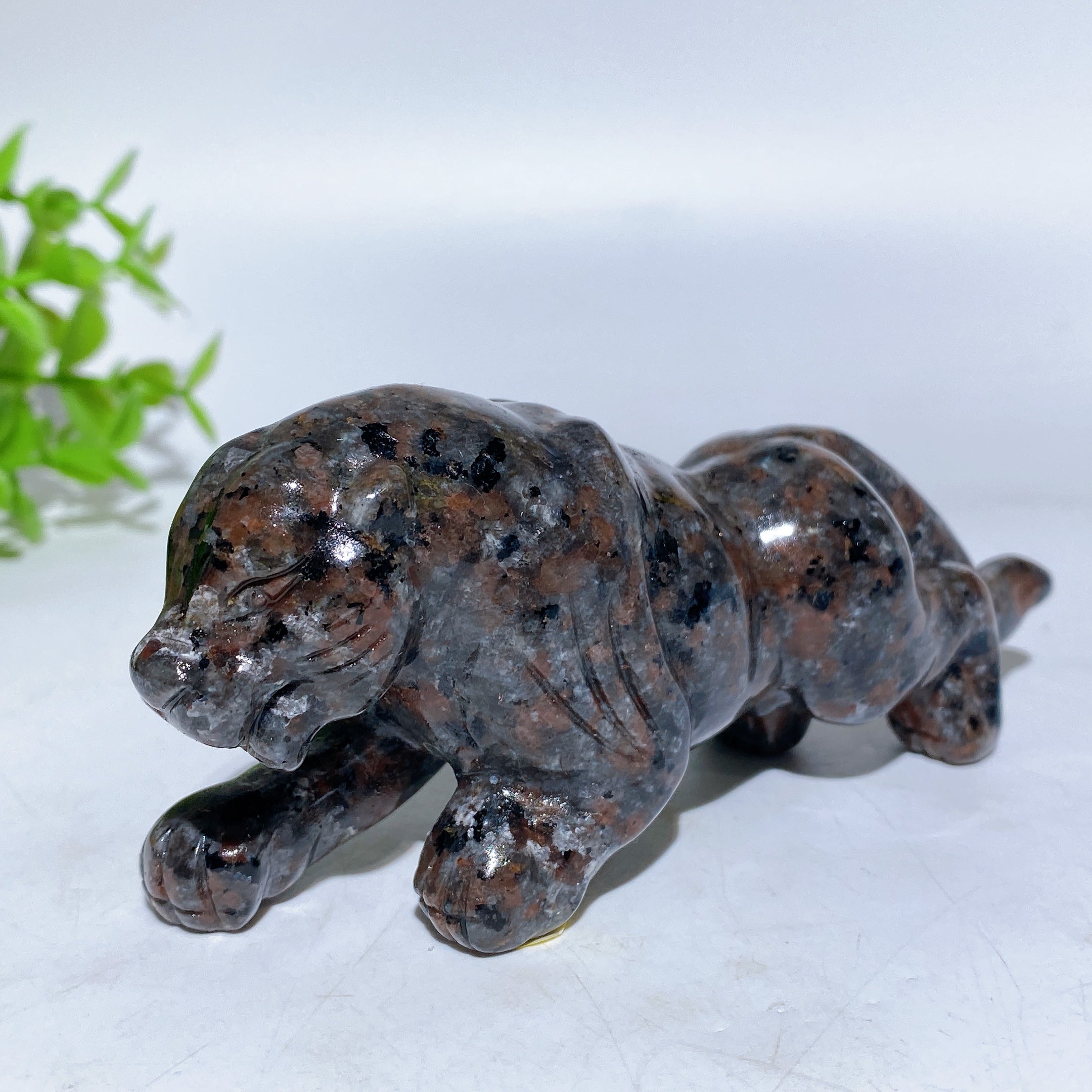 4.5 Inch Crystal Leopard Figurine for Spiritual Healing