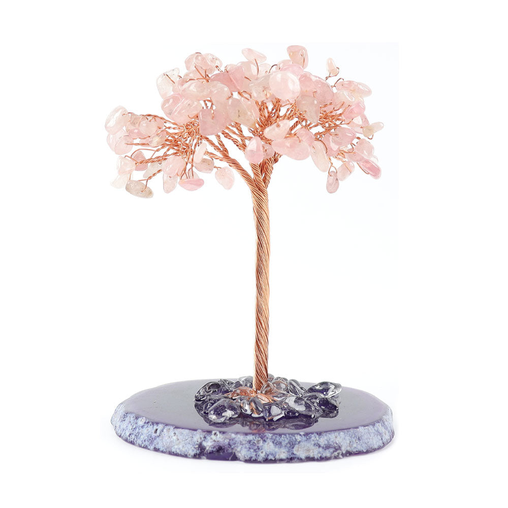 4.5 inch Crystal Lucky Tree Free Form with Gemstone Chips