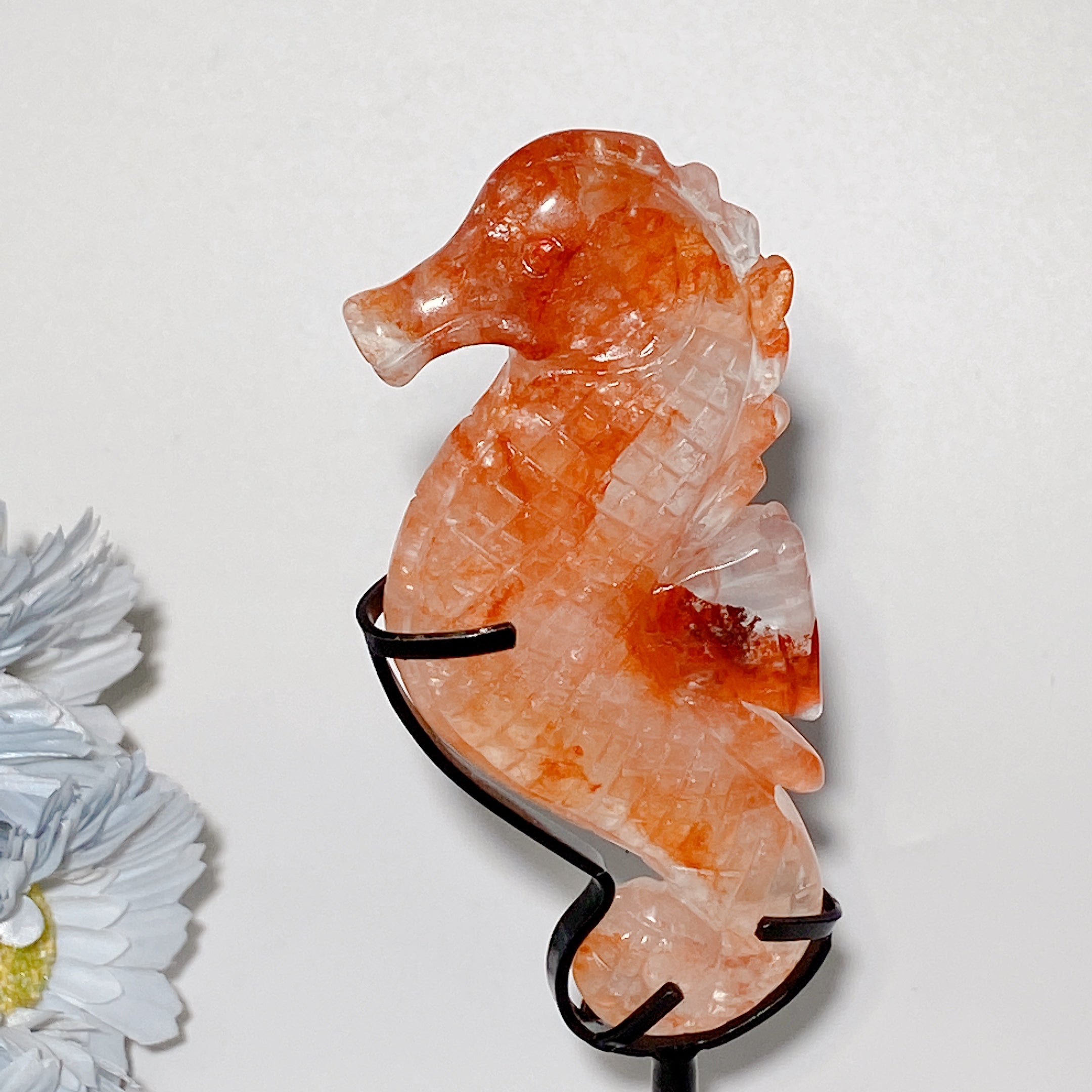 4.5-inch Mixed Crystal Seahorse Figurine for Spiritual Healing