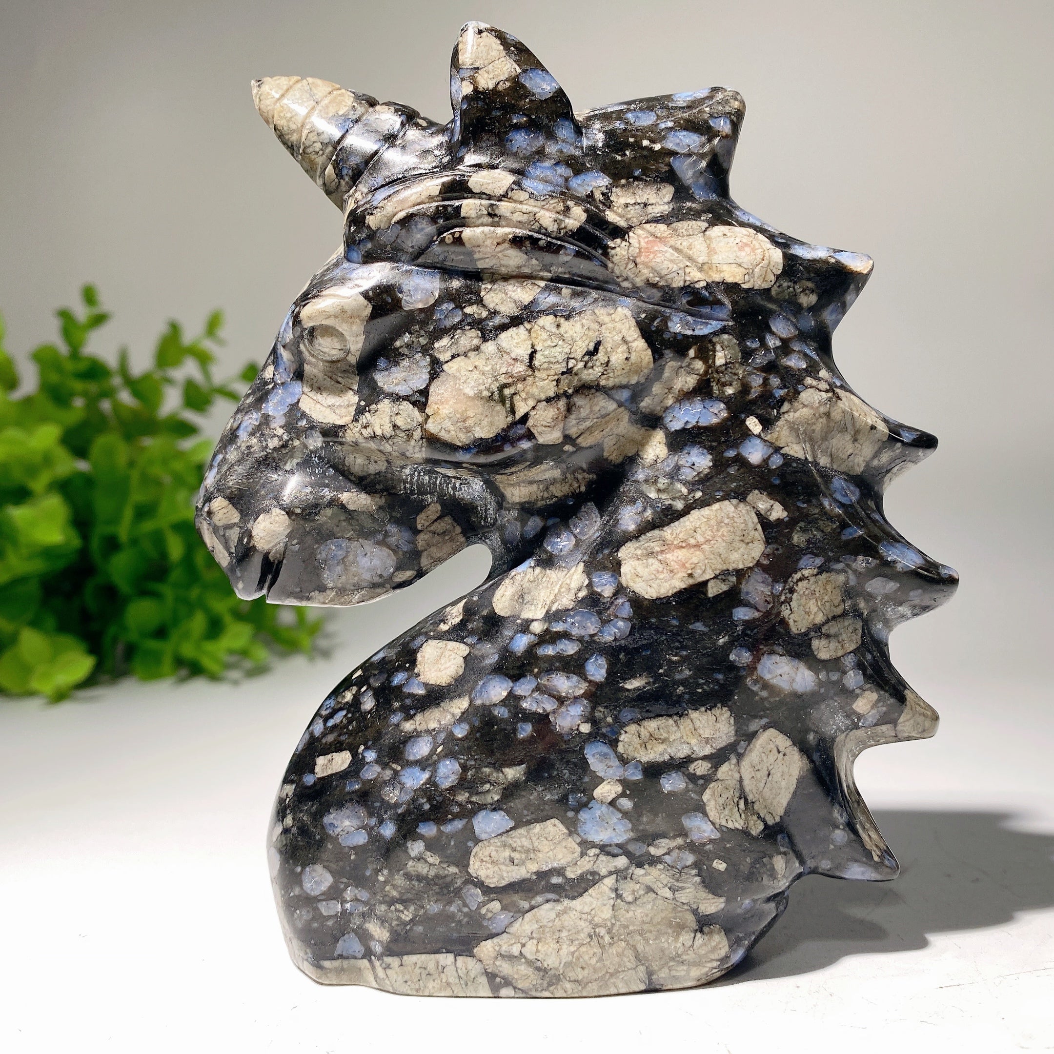4.5 inch Mixed Crystal Unicorn Carving for Healing Energy