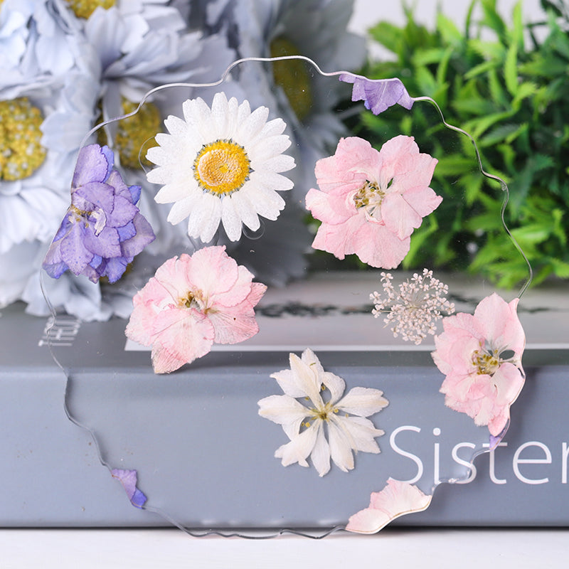 4.5-Inch Resin Flower Decor Plate Coaster for Tableware