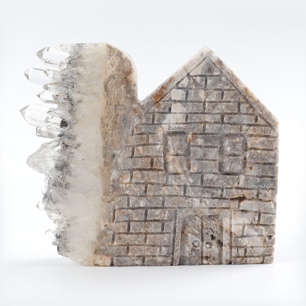 4.5in Crystal Cluster House Stone Carving