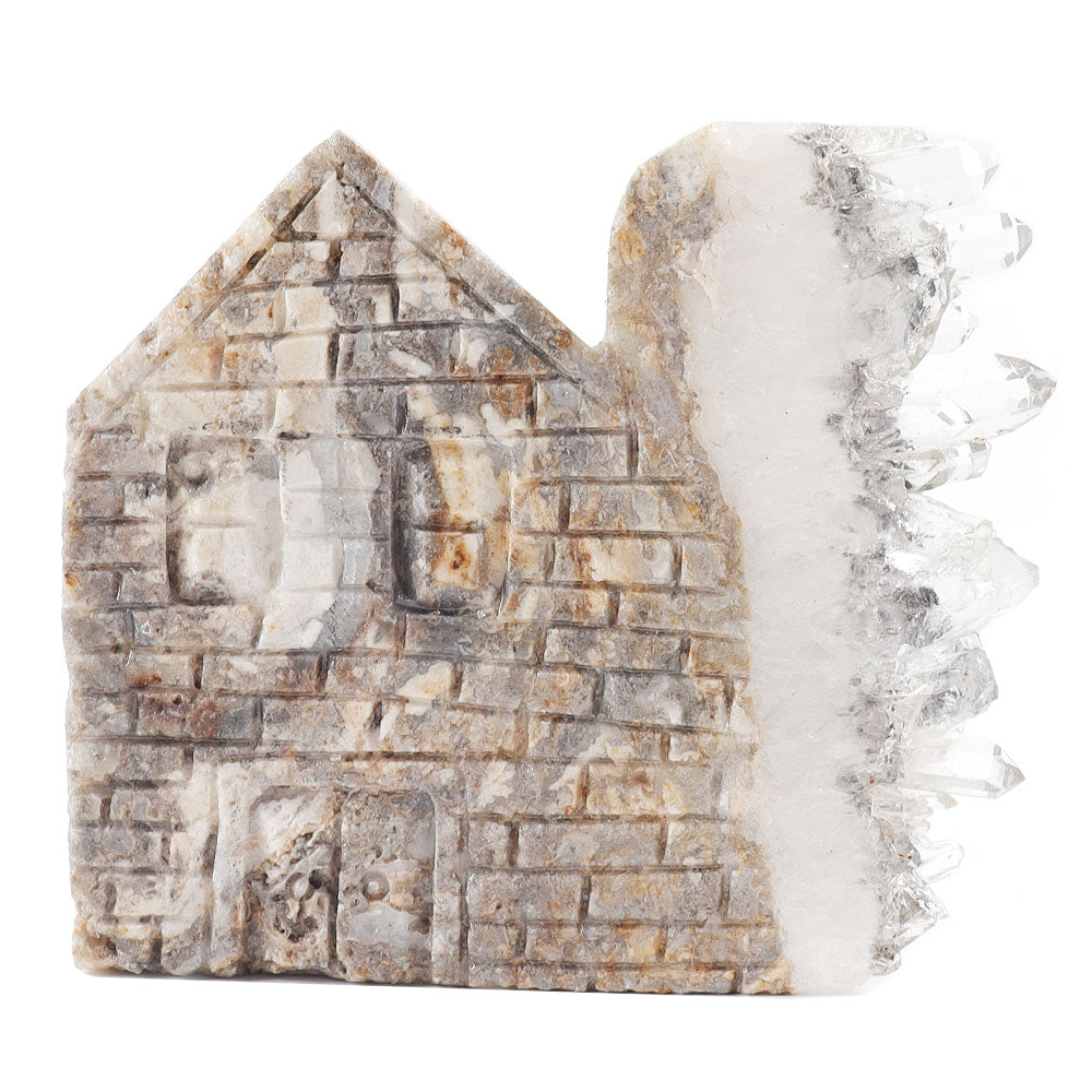 4.5in Crystal Cluster House Stone Carving