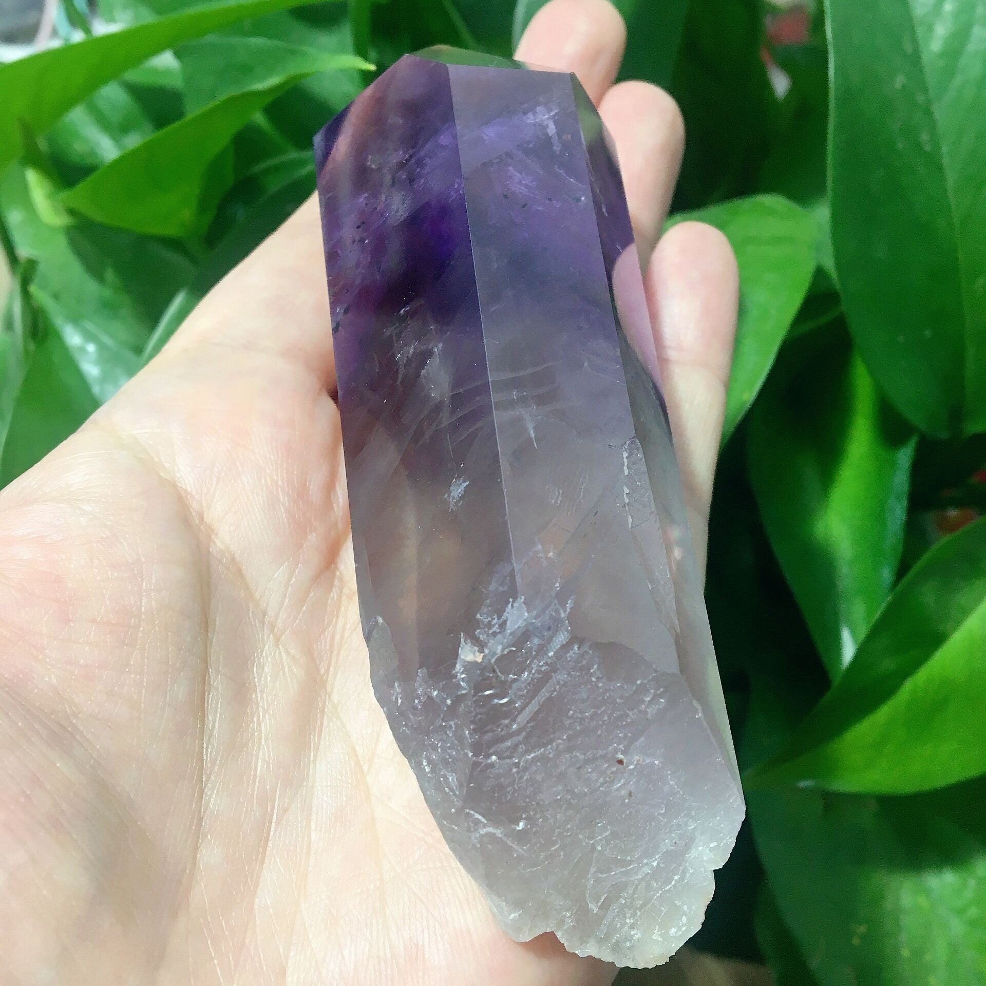 4.6 inch Amethyst Healing Point Half Polished for Balance